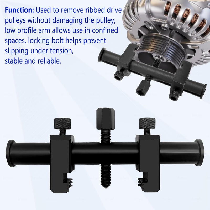 ZKTOOL Universal Ribbed Drive Crankshaft Pulley Puller, Kit for Pulley Size from 35mm-160mm in Diameter,Kit for V-Ribbed Belt Pulleys On Crankshafts,Alternators, Air Conditioning Units,Water Pumps. - Image 3